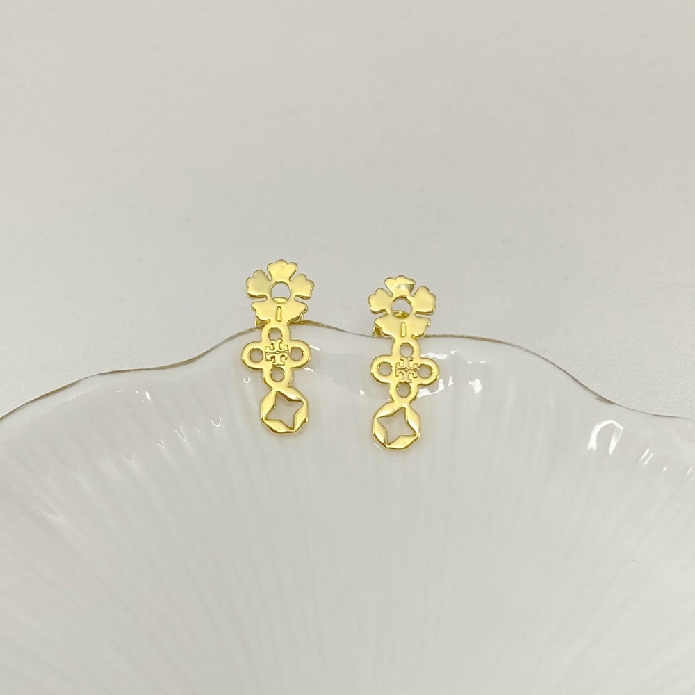 Tory Burch Gold Floral Earrings
